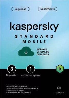 kasperky standard mobile 3Pcs por 1 Año